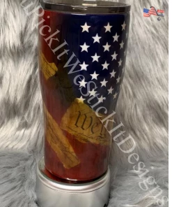 Onlineamericanstore We The People Tumbler,Custom American Flag Tumbler, Patriotic Tumbler, Military Tumbler, Constitution, Flag Tumbler, Distressed Flag, America, Casual Glasses