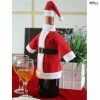 The American Store Christmas Red Wine Bottle Covers Clothes Bag With Hats Dinner Table Xmas Navidad Christmas Decorations For Home