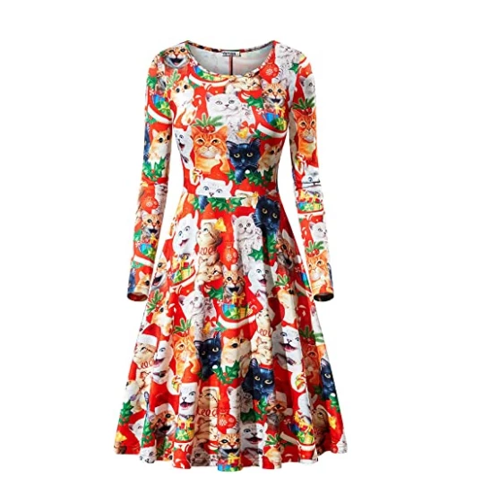 Shop4530021 Store Christmas Women Clothing 2018 Autumn Women Christmas Dress XL Plus Size New Year Festival Large Size Long Sleeve Tree Casual Vintage Winter Dress Ladies 3 Shop4530021 Store Christmas Women Clothing 2018 Autumn Women Christmas Dress XL Plus Size New Year Festival Large Size Long Sleeve Tree Casual Vintage Winter Dress Ladies