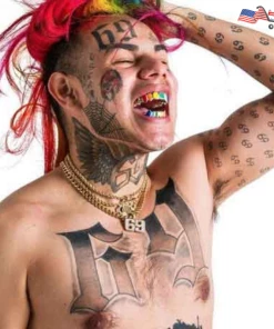The American Store Tekashi 69 Neck Temporary Tattoo - Tekashi69 Halloween Costume | Rappers Temporary Tattoos Halloween Temporary Tekashi69 Tattoos