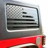 Onlineamericanstore Fits 2018-2021 Jeep Wrangler 4 Door JL JLU Rear Quarter Window American Flag Vinyl Decal Stickers 2019 2020 Patriotic Stickers