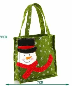 The American Store 1pc Creative Christmas Tree Snowman Santa Claus Candy Bag Handbag Home Party Decoration Gift Bag Christmas Supplies Christmas Gift Bag Collection