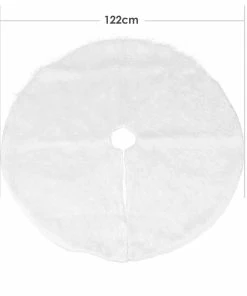 Petworld Store 1pc White Plush Christmas Tree Skirts Fur Carpet Merry Christmas Decoration For Home Natal Natal Tree Skirts New Year Decoration Christmas Decorations