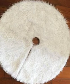 Petworld Store 1pc White Plush Christmas Tree Skirts Fur Carpet Merry Christmas Decoration For Home Natal Natal Tree Skirts New Year Decoration Christmas Decorations