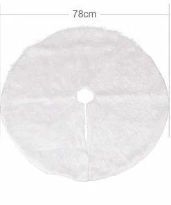 Petworld Store 1pc White Plush Christmas Tree Skirts Fur Carpet Merry Christmas Decoration For Home Natal Natal Tree Skirts New Year Decoration Christmas Decorations