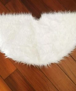 Petworld Store 1pc White Plush Christmas Tree Skirts Fur Carpet Merry Christmas Decoration For Home Natal Natal Tree Skirts New Year Decoration Christmas Decorations