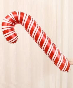 Online American Store Christmas Decorations 1pcs 32 Inch Foil Balloons Red Candy Cane Merry Christmas Balloon Decoration Inflatable Air Balls Birthday Party Supplies Xmas