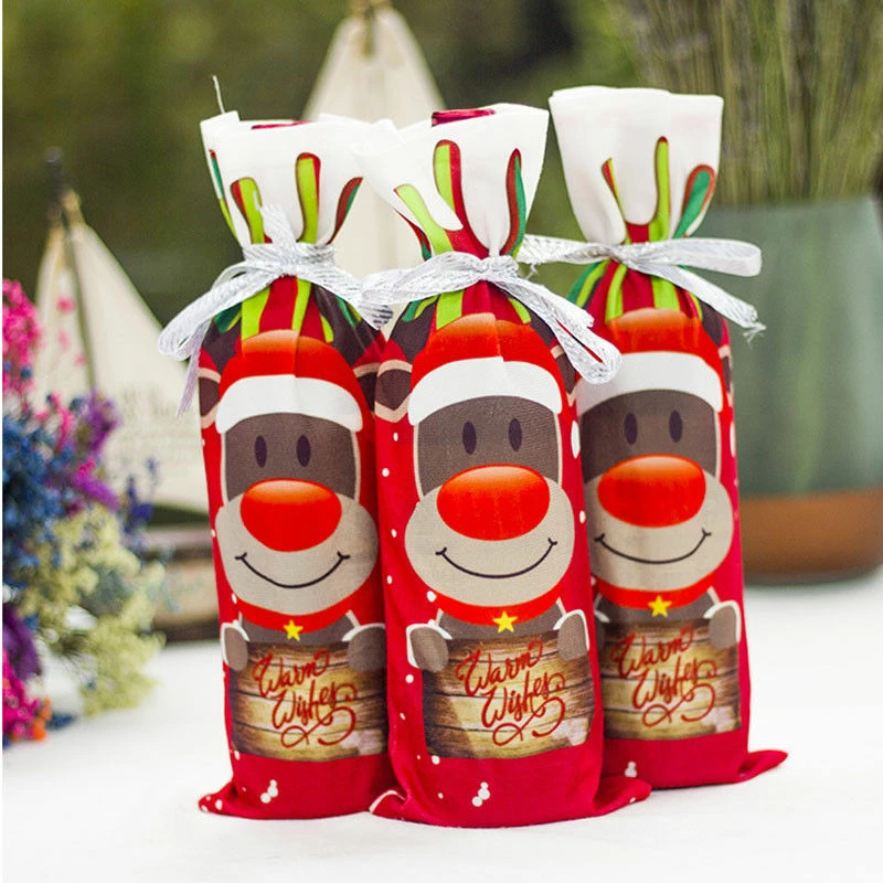 The American Store 1pcs AU Table Decor Dinner Party Red Wine Christmas Santa Tree Bottle Cover Bag Sets Bottle Decor For New Year Xmas Dinner Party 3 The American Store 1pcs AU Table Decor Dinner Party Red Wine Christmas Santa Tree Bottle Cover Bag Sets Bottle Decor For New Year Xmas Dinner Party