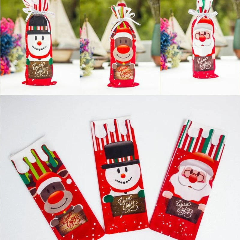 The American Store 1pcs AU Table Decor Dinner Party Red Wine Christmas Santa Tree Bottle Cover Bag Sets Bottle Decor For New Year Xmas Dinner Party 7 The American Store 1pcs AU Table Decor Dinner Party Red Wine Christmas Santa Tree Bottle Cover Bag Sets Bottle Decor For New Year Xmas Dinner Party