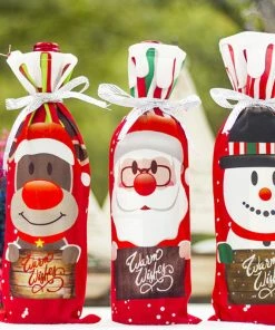 The American Store 1pcs AU Table Decor Dinner Party Red Wine Christmas Santa Tree Bottle Cover Bag Sets Bottle Decor For New Year Xmas Dinner Party 14 The American Store 1pcs AU Table Decor Dinner Party Red Wine Christmas Santa Tree Bottle Cover Bag Sets Bottle Decor For New Year Xmas Dinner Party