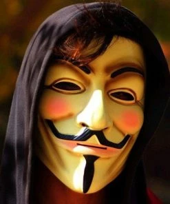 ALHOME$GLODCISTERN Store 1pcs The V For Vendetta Party Cosplay Masque Mask Anonymous Guy Fawkes Fancy Dress Adult Costume Accessory Mascara For Halloween Halloween Mask