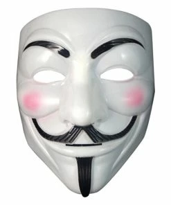 ALHOME$GLODCISTERN Store 1pcs The V For Vendetta Party Cosplay Masque Mask Anonymous Guy Fawkes Fancy Dress Adult Costume Accessory Mascara For Halloween Halloween Mask