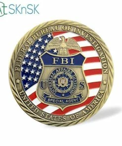 China Souvenir Coins Military Clothing & Accessories 1pcs/lot Fashion ST. Michael Souvenir Commemorate Coin Antique Bronzed Plated US FBI Special Agent Challenge Coins Collectibles