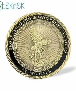 China Souvenir Coins Military Clothing & Accessories 1pcs/lot Fashion ST. Michael Souvenir Commemorate Coin Antique Bronzed Plated US FBI Special Agent Challenge Coins Collectibles