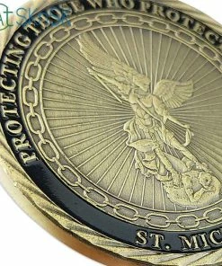 China Souvenir Coins Military Clothing & Accessories 1pcs/lot Fashion ST. Michael Souvenir Commemorate Coin Antique Bronzed Plated US FBI Special Agent Challenge Coins Collectibles