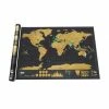 Online American Store 1Piece In Stock Deluxe Scratch Map / Deluxe Scratch World Map 82.5 X 59.5cm Black Map Scratch Flags & Banner