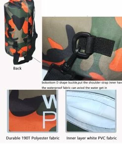 Ltour Store Military Clothing & Accessories 2/5/10/15L Outdoor Camouflage Waterproof Dry Bags Portable Rafting Diving Dry Bag Sack PVC Swimming Bags For River Trekking