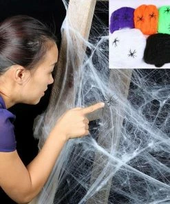 Lavender's Whispering Store Halloween Decorations 2016 Halloween Scary Party Scene Props White Stretchy Cobweb Spider Web Horror Halloween Decoration For Bar Haunted House 18 Lavender's Whispering Store Halloween Decorations 2016 Halloween Scary Party Scene Props White Stretchy Cobweb Spider Web Horror Halloween Decoration For Bar Haunted House