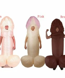 Funny Costume Store 2018 Adult Halloween Costume For Men Women Sexy Inflatable WILLY Penis Costume Costumes Dick Jumpsuit Funny Cosplay Dress Halloween Costumes
