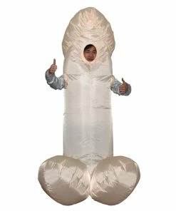 Funny Costume Store 2018 Adult Halloween Costume For Men Women Sexy Inflatable WILLY Penis Costume Costumes Dick Jumpsuit Funny Cosplay Dress Halloween Costumes