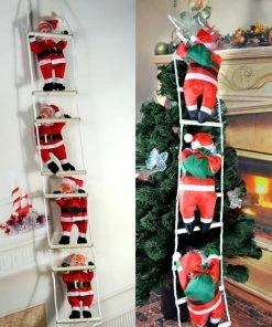 Welcome To My House Store Christmas Ornaments 2018 Christmas Christmas Pendant Ladder Christmas Santa Claus Doll Tree New Year Decorations Drop Ornaments