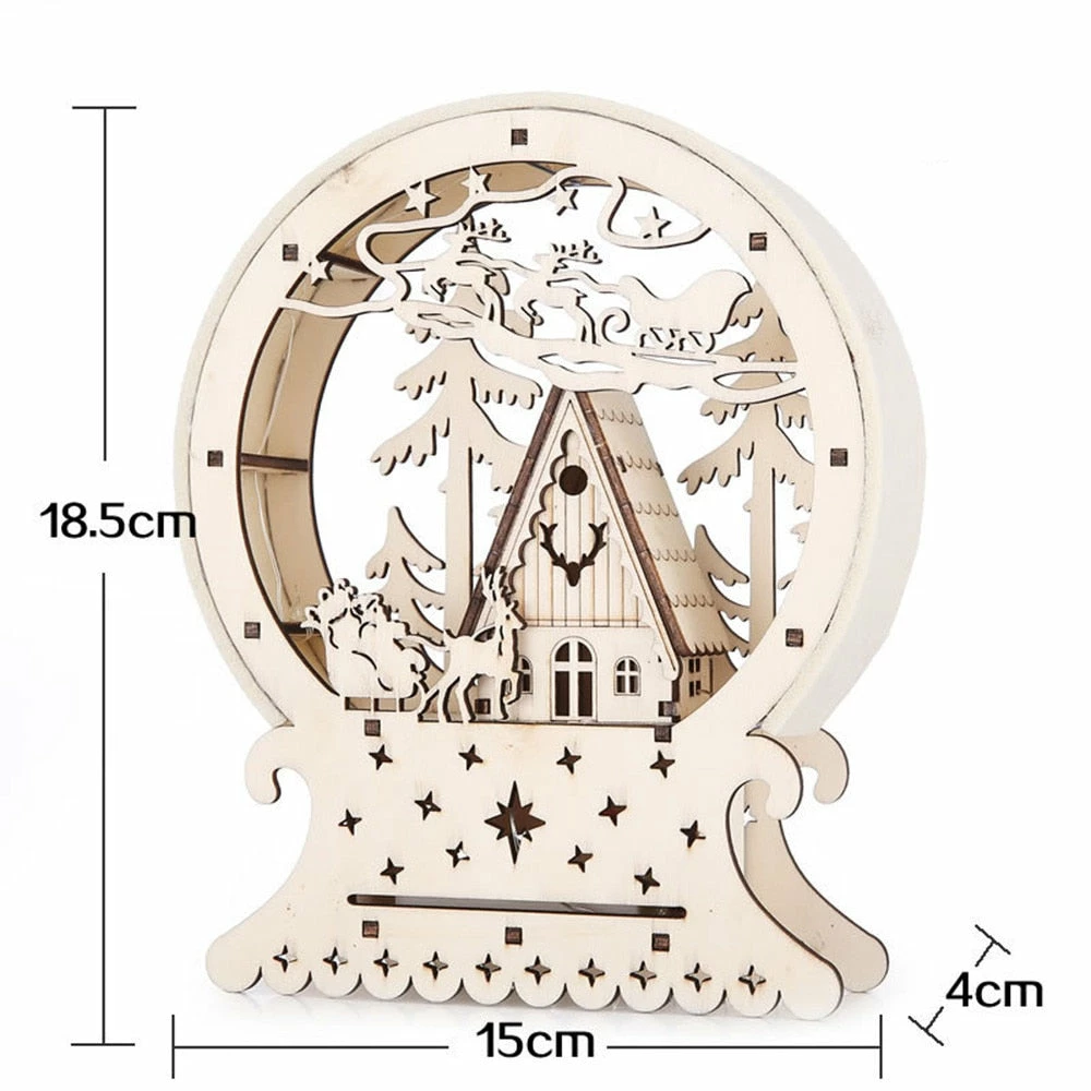 TinGrace's Garret House Store 2018 Christmas Decor Ornament LED Lights Deer Cart Luminous Wooden House Mall Window Decorations For Home Navidad Drop Shipping 8 TinGrace's Garret House Store 2018 Christmas Decor Ornament LED Lights Deer Cart Luminous Wooden House Mall Window Decorations For Home Navidad Drop Shipping