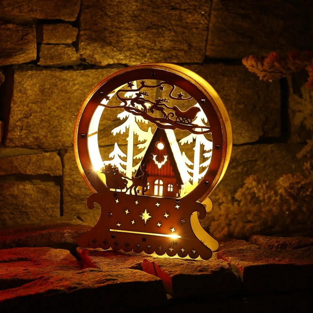 TinGrace's Garret House Store 2018 Christmas Decor Ornament LED Lights Deer Cart Luminous Wooden House Mall Window Decorations For Home Navidad Drop Shipping 3 TinGrace's Garret House Store 2018 Christmas Decor Ornament LED Lights Deer Cart Luminous Wooden House Mall Window Decorations For Home Navidad Drop Shipping