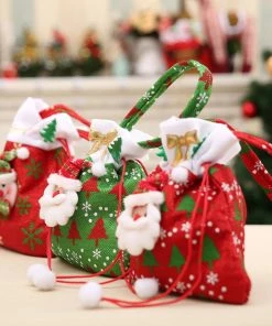 House Of Happiness Store 2018 Cute Sock Halloween Christmas Tree Hanging Pendant New Year Tree Pendants Christmas Gift Bag Party DIY Home Decorations