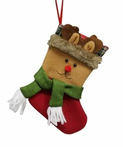 House Of Happiness Store 2018 Cute Sock Halloween Christmas Tree Hanging Pendant New Year Tree Pendants Christmas Gift Bag Party DIY Home Decorations