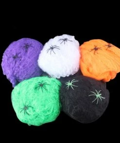 WOWCC Professional Dropshipping Store 2018 Halloween Scary Party Scene Props White Stretchy Cobweb Spider Web Horror Halloween Decoration For Bar Haunted House Halloween Prop
