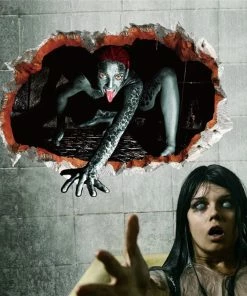 The American Store 2018 Halloween Decoration Happy Halloween Household Room Wall Mural Decor Decal Removable Terror 3d Wall @40 Halloween Gift Collection