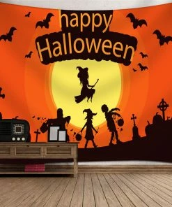 Pastee Ky Store 2018 Hot Halloween Decoration Tapestry Halloween Moon Pumpkin Tapestry Room Bedspread Wall Art Hanging Home Decor Grand @40