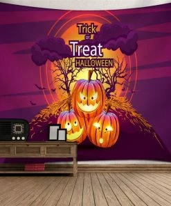 Pastee Ky Store 2018 Hot Halloween Decoration Tapestry Halloween Moon Pumpkin Tapestry Room Bedspread Wall Art Hanging Home Decor Grand @40
