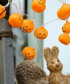 Lehu Store 2018 New 1 Set Pumpkin 10 LED String Lights Halloween Decoration Lights Warm White Halloween Home Decoration Accessorie