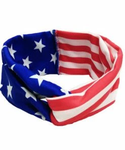 Headband Accessories Store 2018 New 1PCS America Rabbit Ears 4th Of July Flag Elastic Bow Headband Twist Turban For Kids Girls Head Band Hair Accessories