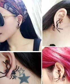 Online American Store 2018 New Halloween Decoration 1Piece 3D Creepy Black Spider Ear Stud Earrings For Haloween Party DIY Decoration Home Decor Halloween Prop