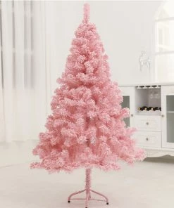Shop4549044 Store 2018 Pink Christmas Tree Artificial Christmas Tree Xmas Party Holiday Ornament Home Decor Office Decorations New Year Kids Gift Christmas Decorations