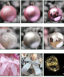 Shop4549044 Store 2018 Pink Christmas Tree Artificial Christmas Tree Xmas Party Holiday Ornament Home Decor Office Decorations New Year Kids Gift Christmas Decorations
