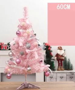 Shop4549044 Store 2018 Pink Christmas Tree Artificial Christmas Tree Xmas Party Holiday Ornament Home Decor Office Decorations New Year Kids Gift Christmas Decorations