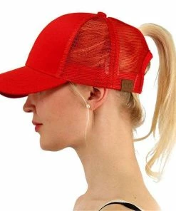 Onlineamericanstore 2018 Glitter CC Paardenstaart Baseball Cap Rommelige Knot Zomer Mesh Caps Voor Vrouwen Pailletten Shine Snapback Hoeden Hiphop Trucker Dad Hoed Accessories