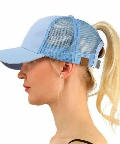 Onlineamericanstore 2018 Glitter CC Paardenstaart Baseball Cap Rommelige Knot Zomer Mesh Caps Voor Vrouwen Pailletten Shine Snapback Hoeden Hiphop Trucker Dad Hoed Accessories