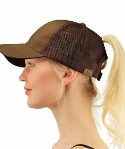 Onlineamericanstore 2018 Glitter CC Paardenstaart Baseball Cap Rommelige Knot Zomer Mesh Caps Voor Vrouwen Pailletten Shine Snapback Hoeden Hiphop Trucker Dad Hoed Accessories