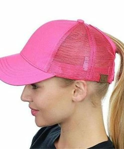 Onlineamericanstore 2018 Glitter CC Paardenstaart Baseball Cap Rommelige Knot Zomer Mesh Caps Voor Vrouwen Pailletten Shine Snapback Hoeden Hiphop Trucker Dad Hoed Accessories