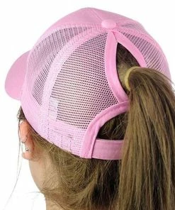 Onlineamericanstore 2018 Glitter CC Paardenstaart Baseball Cap Rommelige Knot Zomer Mesh Caps Voor Vrouwen Pailletten Shine Snapback Hoeden Hiphop Trucker Dad Hoed Accessories