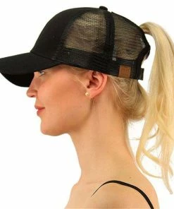 Onlineamericanstore 2018 Glitter CC Paardenstaart Baseball Cap Rommelige Knot Zomer Mesh Caps Voor Vrouwen Pailletten Shine Snapback Hoeden Hiphop Trucker Dad Hoed Accessories