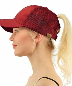 Onlineamericanstore 2018 Glitter CC Paardenstaart Baseball Cap Rommelige Knot Zomer Mesh Caps Voor Vrouwen Pailletten Shine Snapback Hoeden Hiphop Trucker Dad Hoed Accessories