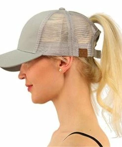 Onlineamericanstore 2018 Glitter CC Paardenstaart Baseball Cap Rommelige Knot Zomer Mesh Caps Voor Vrouwen Pailletten Shine Snapback Hoeden Hiphop Trucker Dad Hoed Accessories