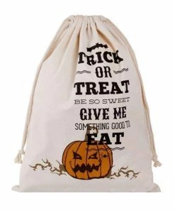 Josephu Store 2018 NEW Halloween Printing Spider Pumpkin Canvas Bags Beam Port Drawstring Sack Candy Gift Bags Treat Or Trick Party Decoration