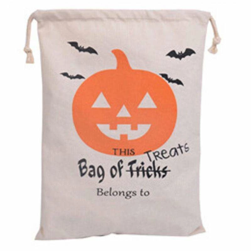 Josephu Store 2018 NEW Halloween Printing Spider Pumpkin Canvas Bags Beam Port Drawstring Sack Candy Gift Bags Treat Or Trick Party Decoration 4 Josephu Store 2018 NEW Halloween Printing Spider Pumpkin Canvas Bags Beam Port Drawstring Sack Candy Gift Bags Treat Or Trick Party Decoration