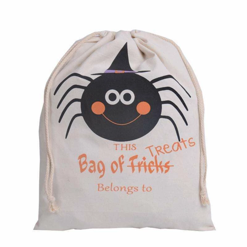 Josephu Store 2018 NEW Halloween Printing Spider Pumpkin Canvas Bags Beam Port Drawstring Sack Candy Gift Bags Treat Or Trick Party Decoration 8 Josephu Store 2018 NEW Halloween Printing Spider Pumpkin Canvas Bags Beam Port Drawstring Sack Candy Gift Bags Treat Or Trick Party Decoration